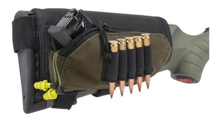 Allen 20550 Buttstock Shell Holder Black/Green Cordura Capacity 5rd Rifle M view 6