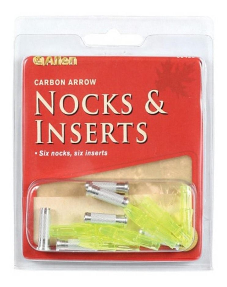 Allen (titan)carbon Arrow Nocks Inserts Green (6 Each)