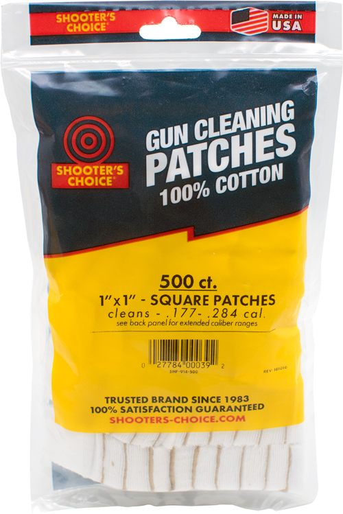 Shooters Choice 1in Square Cleaning Patches 500 Pack