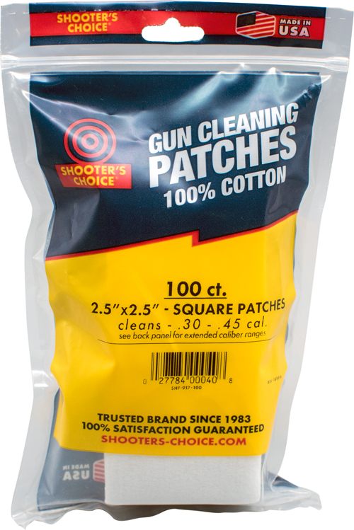 Shooters Choice 2.5in Square Cleaning Patches 100 Pack