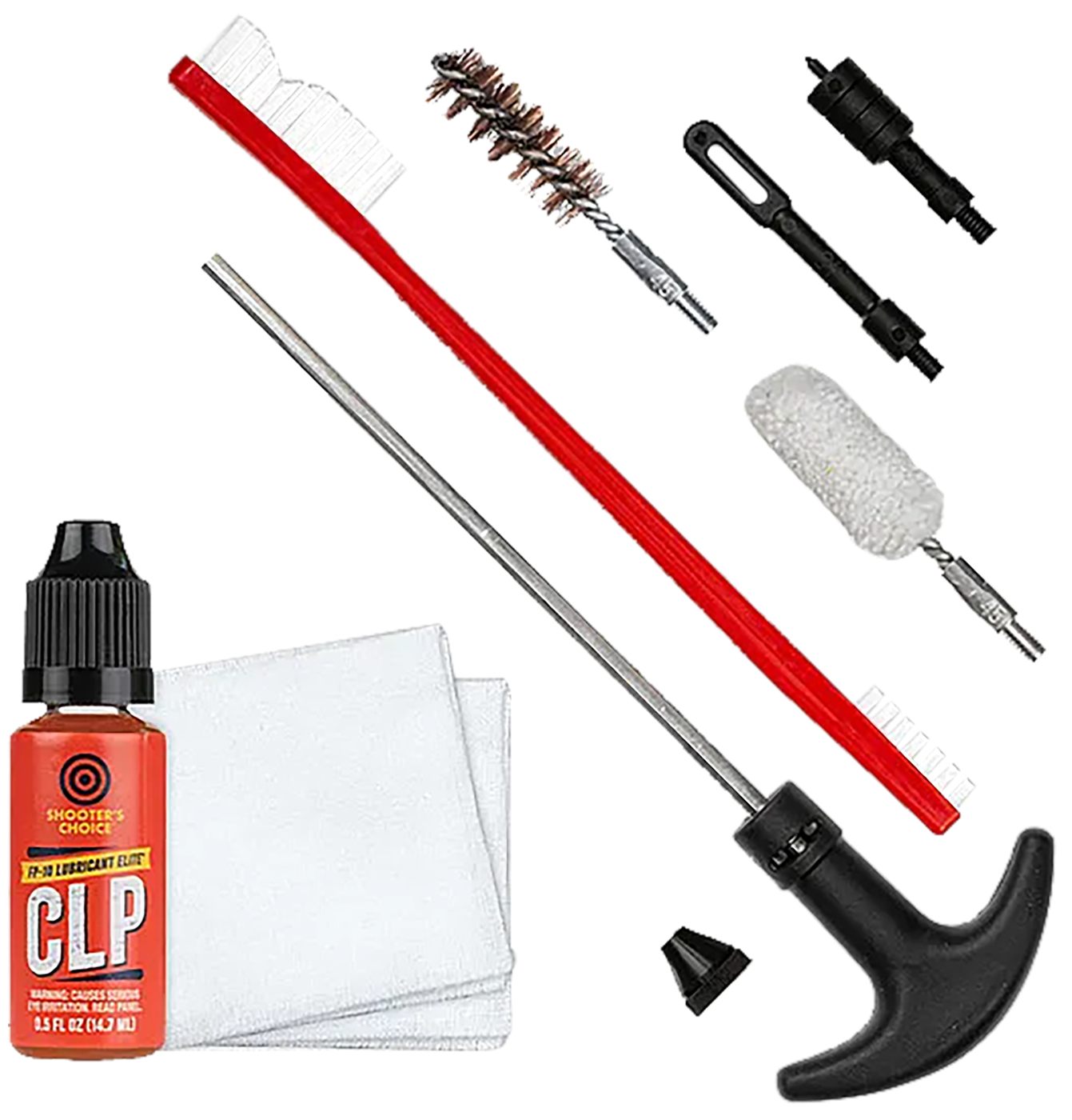 Shooter's Choice .45 Cal Handgun Cleaning Kit with Aluminum Rod