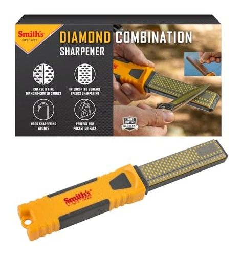 Smith's DCS4 4 Diamond Combination Sharpener - Double Sided Stone - Outdoor