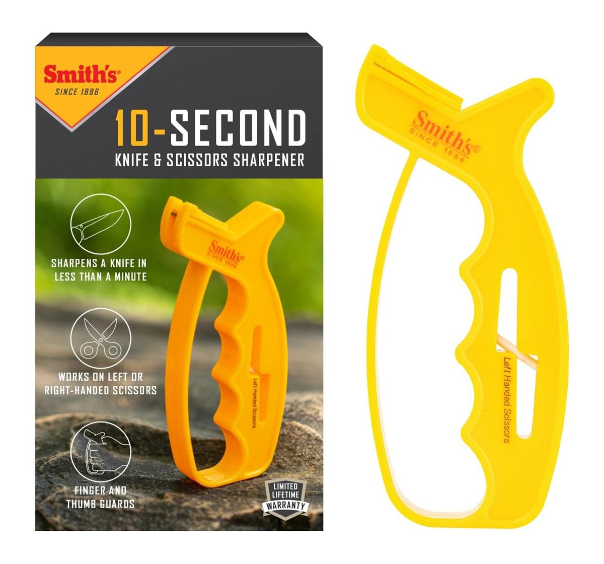 Smith's JIFF-S 10-Sec Knife Scissors Sharpener - Right Left-Handed - Carbid view 2