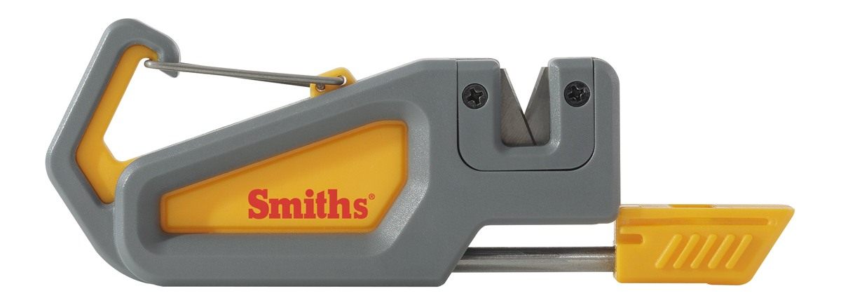 Smith's 50538 Pack Pal Sharpener and Fire Starter Grey Carabiner Whistle Ha