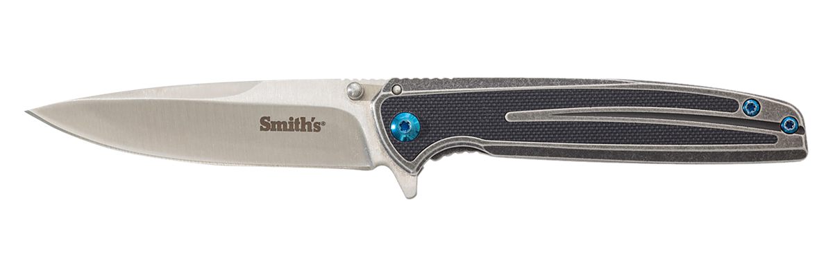Smith's 51275 Infima Pocketknife Black 3.26 Stainless Steel Blade + Handle view 2
