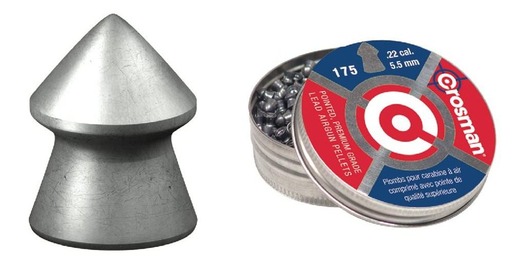 Crosman P022 Premier Pointed 22 Lead Hunting Pellet 175/Tin