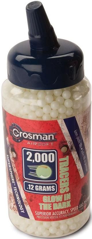 Crosman Glow/tracer Airsoft Bb's (2000) (6mm .12 Gram Plastic For Soft)