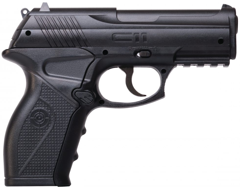 Crosman C11 Air Pistol CO2 177 18+1 Black Polymer Grips