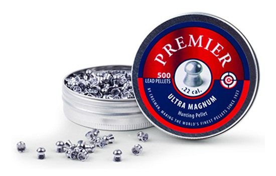 Crosman LDP22 Premier Ultra Magnum 22 Lead Domed Pellet 500/Tin view 2