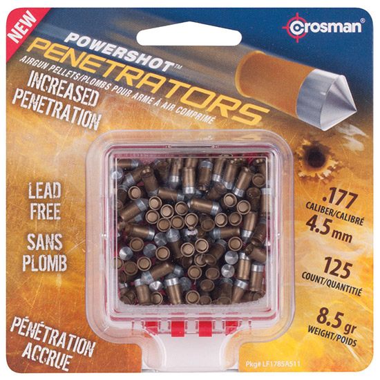 Crosman Powershot Lead-Free Gold Flight Penetrators (.177 cal) - 125/ct