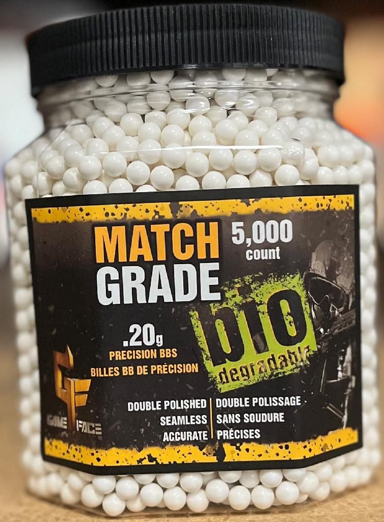 Crosman Match Grd. Biodegradable Airsoft Bb's (5000) (6mm .20 Gram Plastic