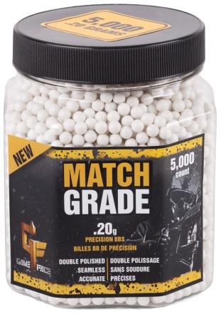 Crosman Match Grade Airsoft Bb's (5000) (6mm .20 Gram Plastic For Soft)