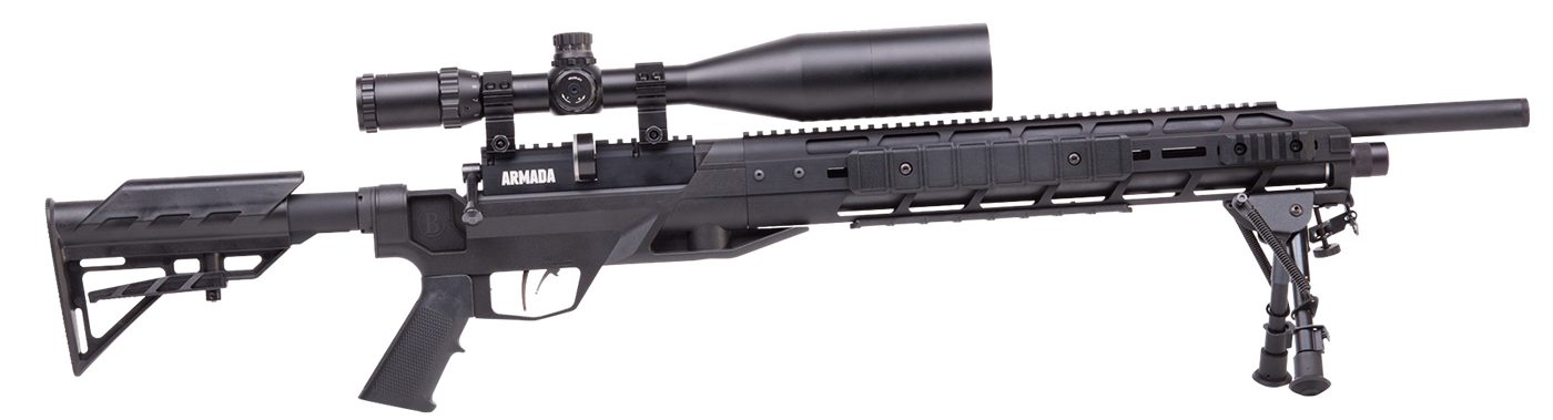 Benjamin BTAP22SX Tactical Armada PCP 22 Pellet 10+1 Shot Black Receiver M4