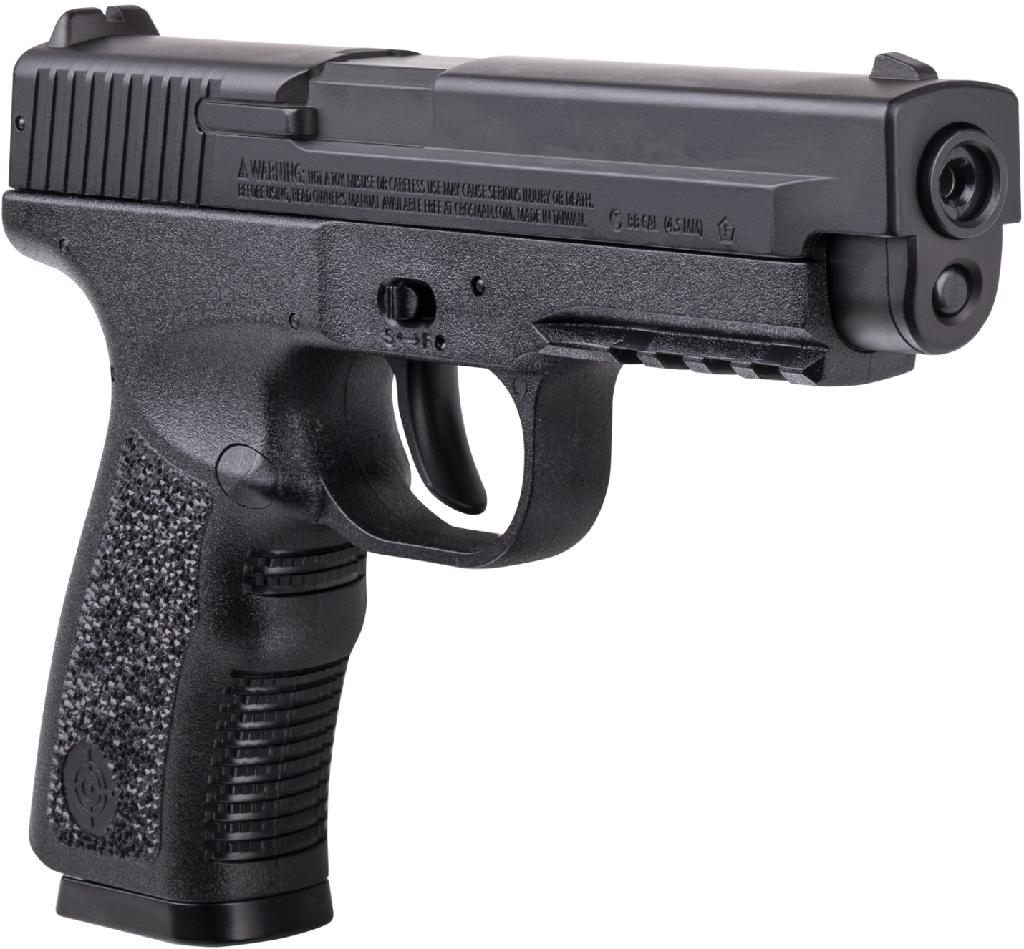 CROSMAN SINGLE SHOT PSM45 BB PISTOL .177 W/FULL METAL SLIDE (BLACK)