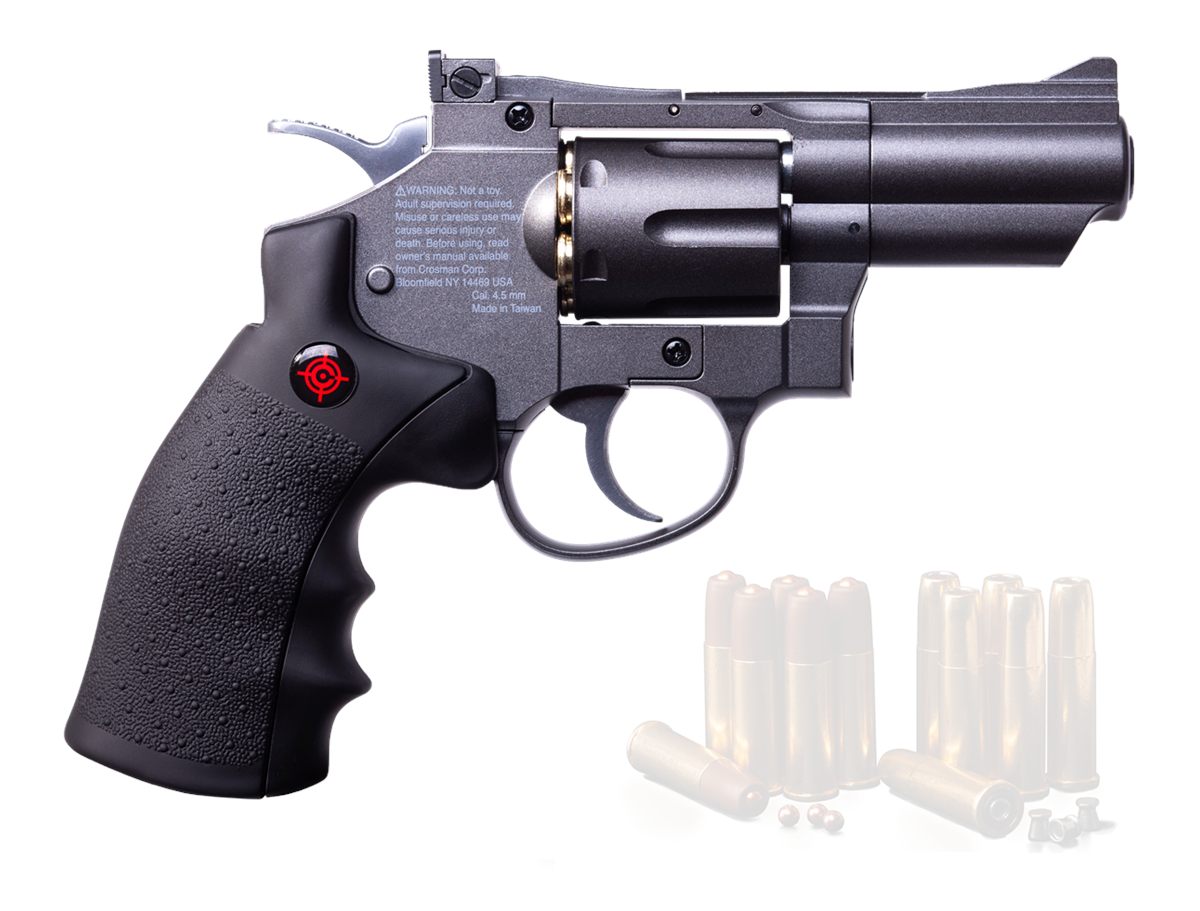 Crosman CO2 Powered Dual Ammo Full Metal Snub Nose Air Revolver .177 cal