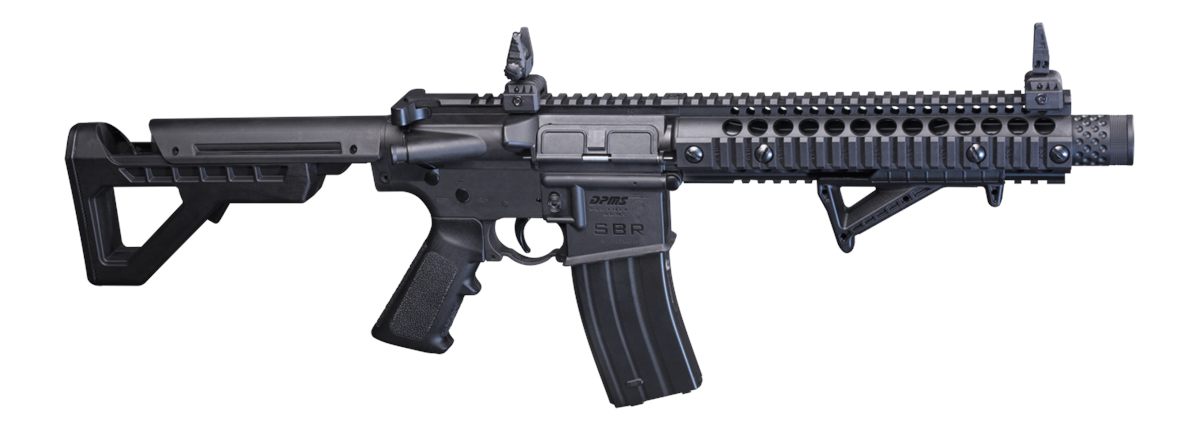 Crosman DSBR DPMS SBR Air Rifle CO2 177 25rd Shot Black Receiver 6 Position