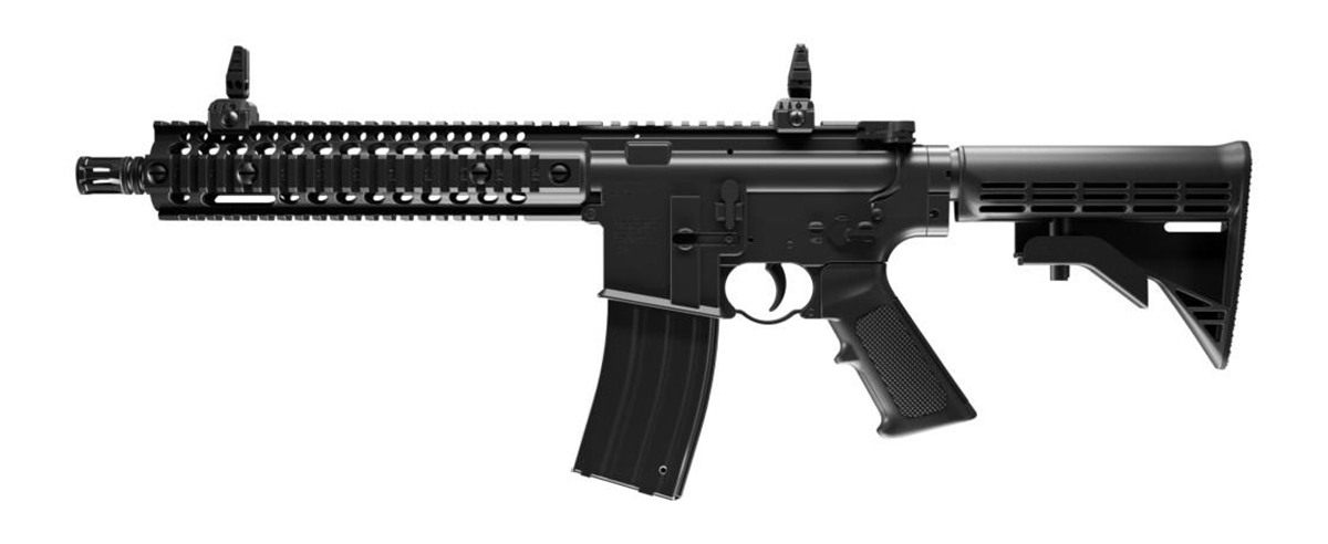 Crosman CFAR1B Full Auto R1 Air Rifle CO2 177 25rd Shot Black Receiver 6 Po view 4