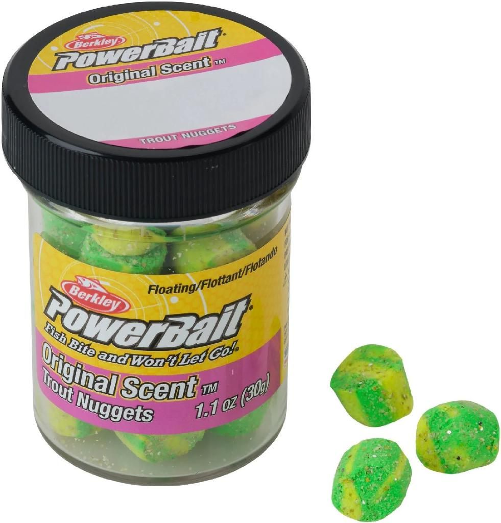 Berkley PowerBait Nuggets Fishing Dough Bait, Lime Twist, 1.1 oz, Scented a view 2