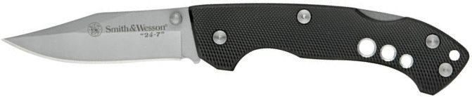 S/Wesson 24/7 Knife Aluminum Handle SST Blade 4.4in Closed-7.4 Open BOX