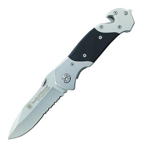 Smith Wesson First Responder Folding Knife 3/10in Serrated Drop Point Blade