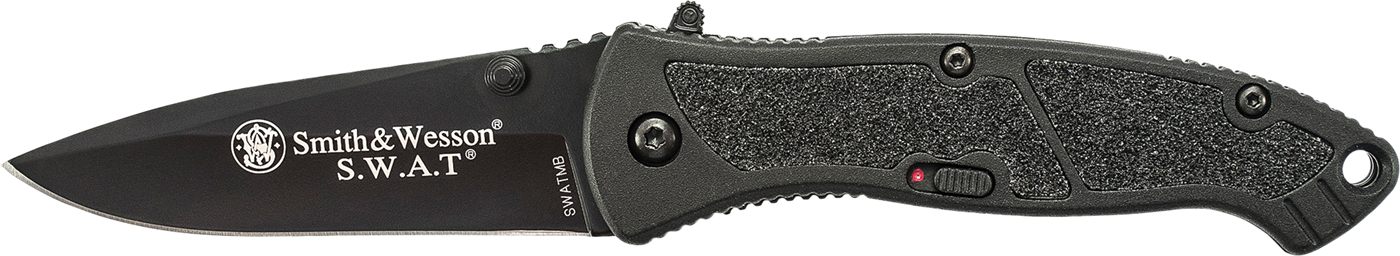 Smith Wesson Knives SWATMBCP 3.20in Folding Plain Black 4034 SS Blade Alumi