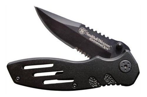 Smith Wesson Extreme Ops Liner Lock Folding Knife 3 1/10in Blade Black