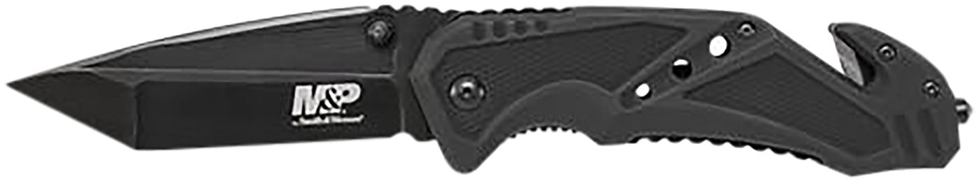 Smith Wesson Knives SWMP11BCP M P Rescue 3.80in Folding Tanto Plain Black S