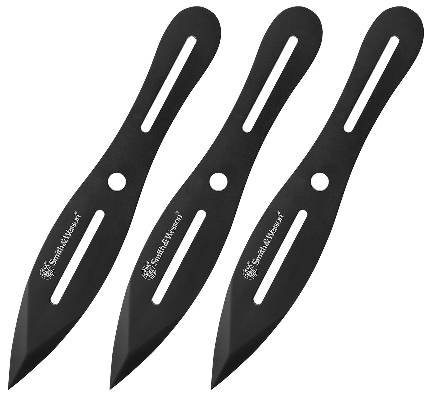 Smith Wesson Knives SWTK8BCP Bullseye Throwing 4.26in Fixed Plain Black Oxi