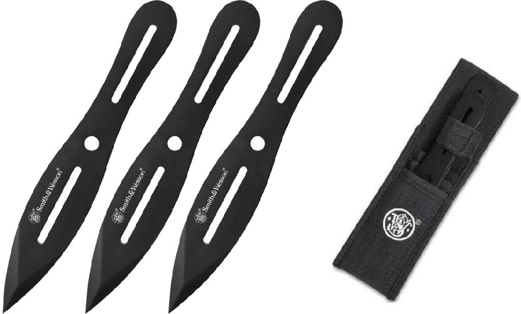 Smith Wesson Knives SWTK8BCP Bullseye Throwing 4.26in Fixed Plain Black Oxi view 2
