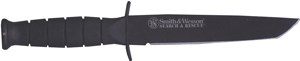 Smith Wesson S W Knife OPS Survival W/Tanto 6in Fixed Blade Blackened S/S