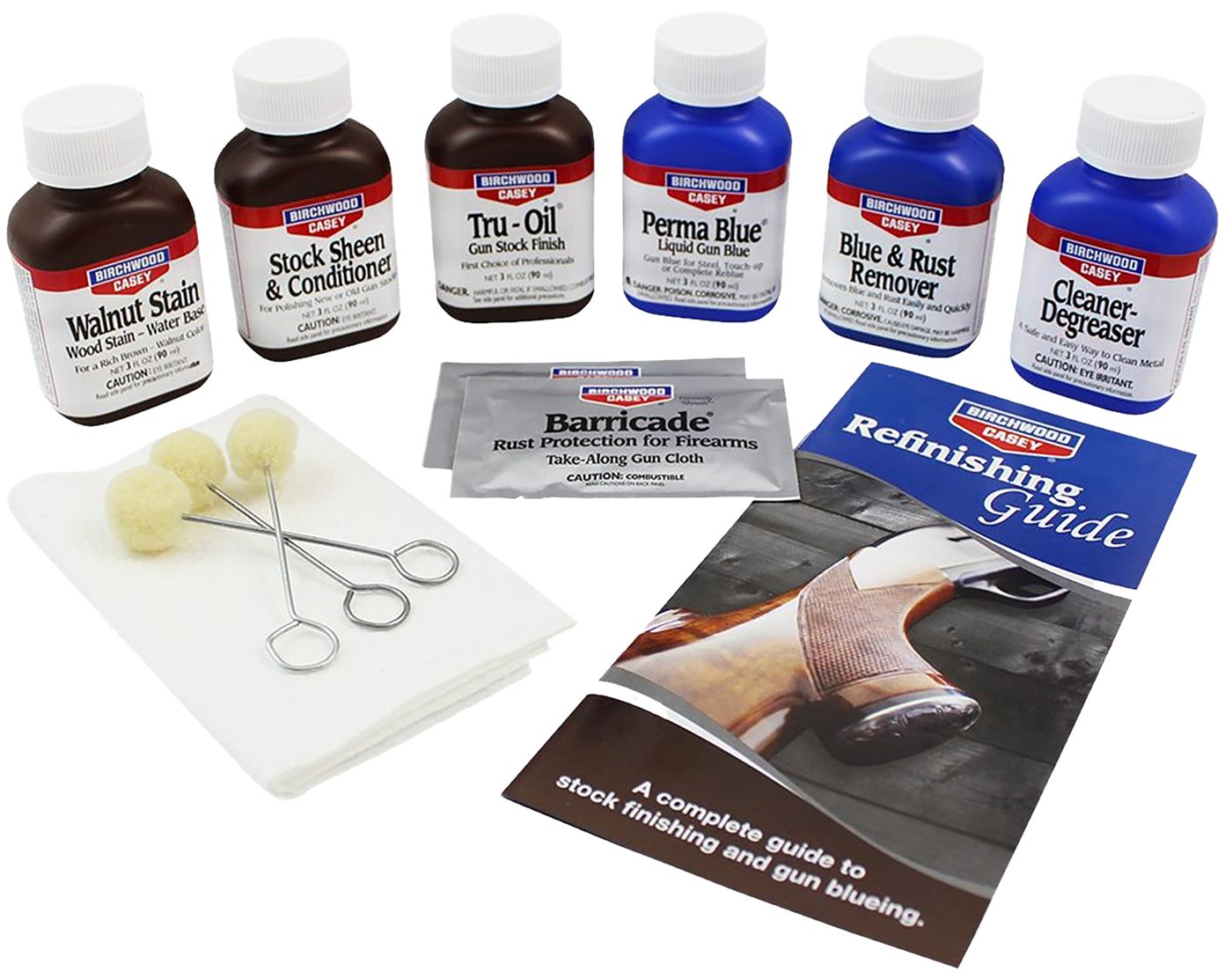 Birchwood Casey Easy-to-Use Deluxe Perma Blue Tru-Oil Complete Finishing Ki
