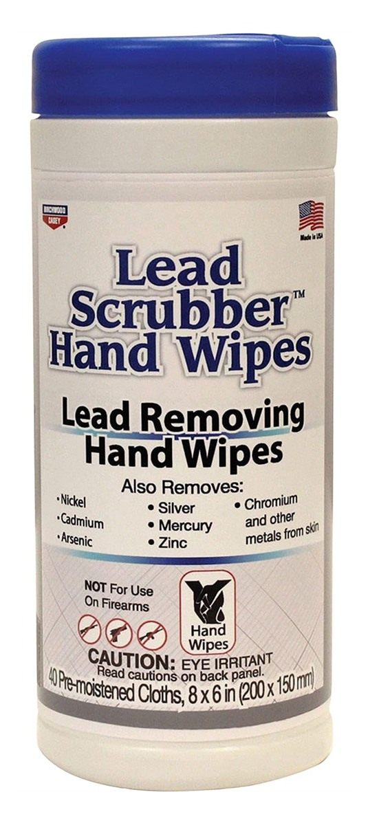 Birchwood Casey Lead Scrubber Hand Wipes, 40 Effective Pre-Moistened 8in x