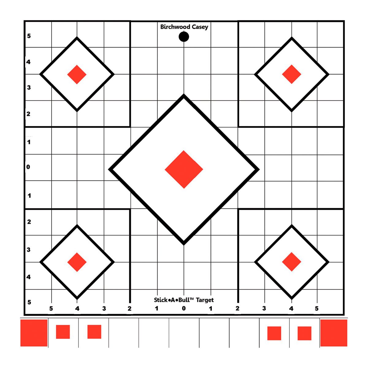 Birchwood Casey Stick-A-Bull 12-Inch Sight-In 5 Self-Adhesive Targets