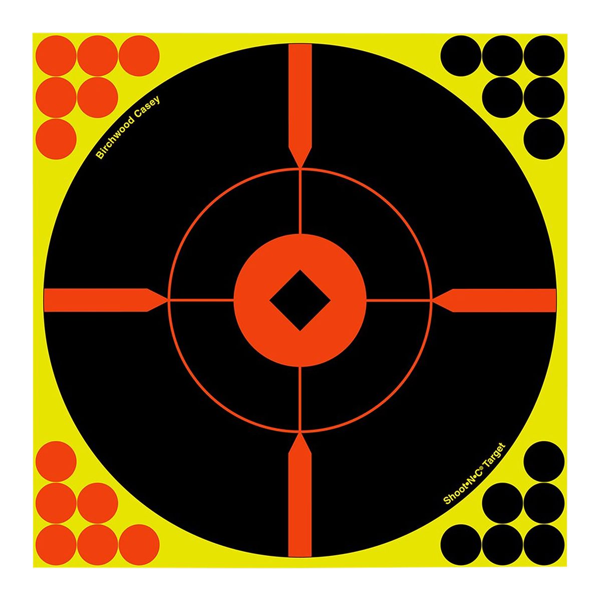 Shoot N C 12 Inch Bullseye Targets - 5 Count Pack with 120 Pasters