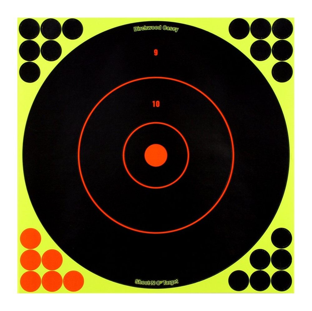 Shoot N C 12 Inch Bullseye Targets - Count Pack with 288 Pasters