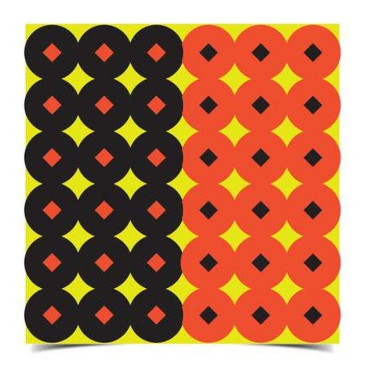 Birchwood Casey Shoot-N-C 1in Bull's-Eye Black Orange Reactive Targets - Hi