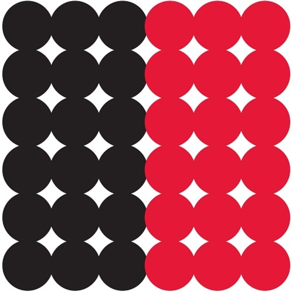 Birchwood Casey Dirty Bird Splattering 1in Adhesive Red/Black Target Repair