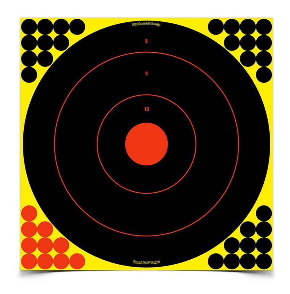 Birchwood Casey Shoot-N-C 17.25in Bull's-Eye Reactive Targets - Highly Visi view 2