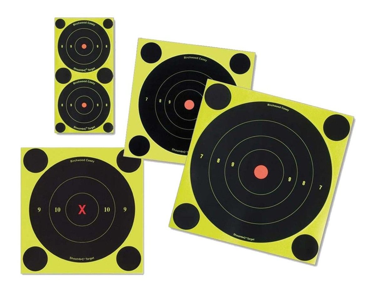 Birchwood Casey Shoot-N-C 17.25in Bull's-Eye Reactive Targets - Highly Visi
