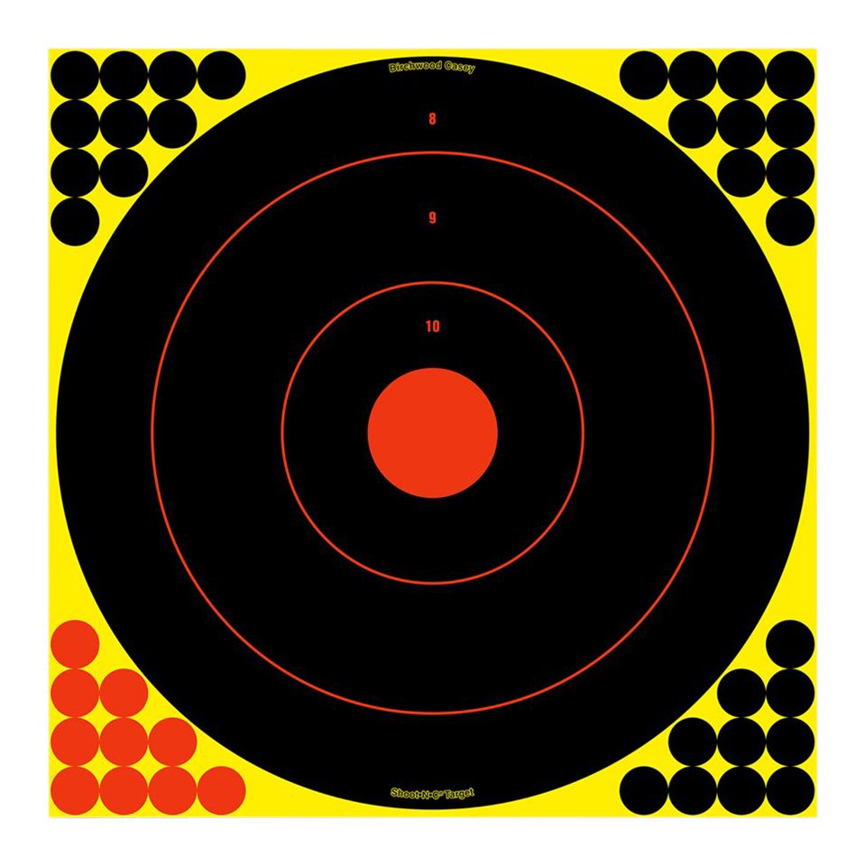 Birchwood Casey Shoot-N-C 17.25in Bull's-Eye Reactive Targets - Highly Visi view 2