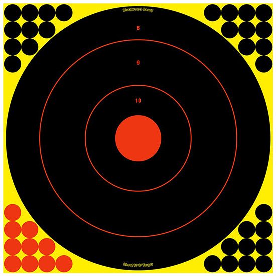 Birchwood Casey Shoot-N-C 17.25in Bull's-Eye Reactive Targets - Highly Visi view 3
