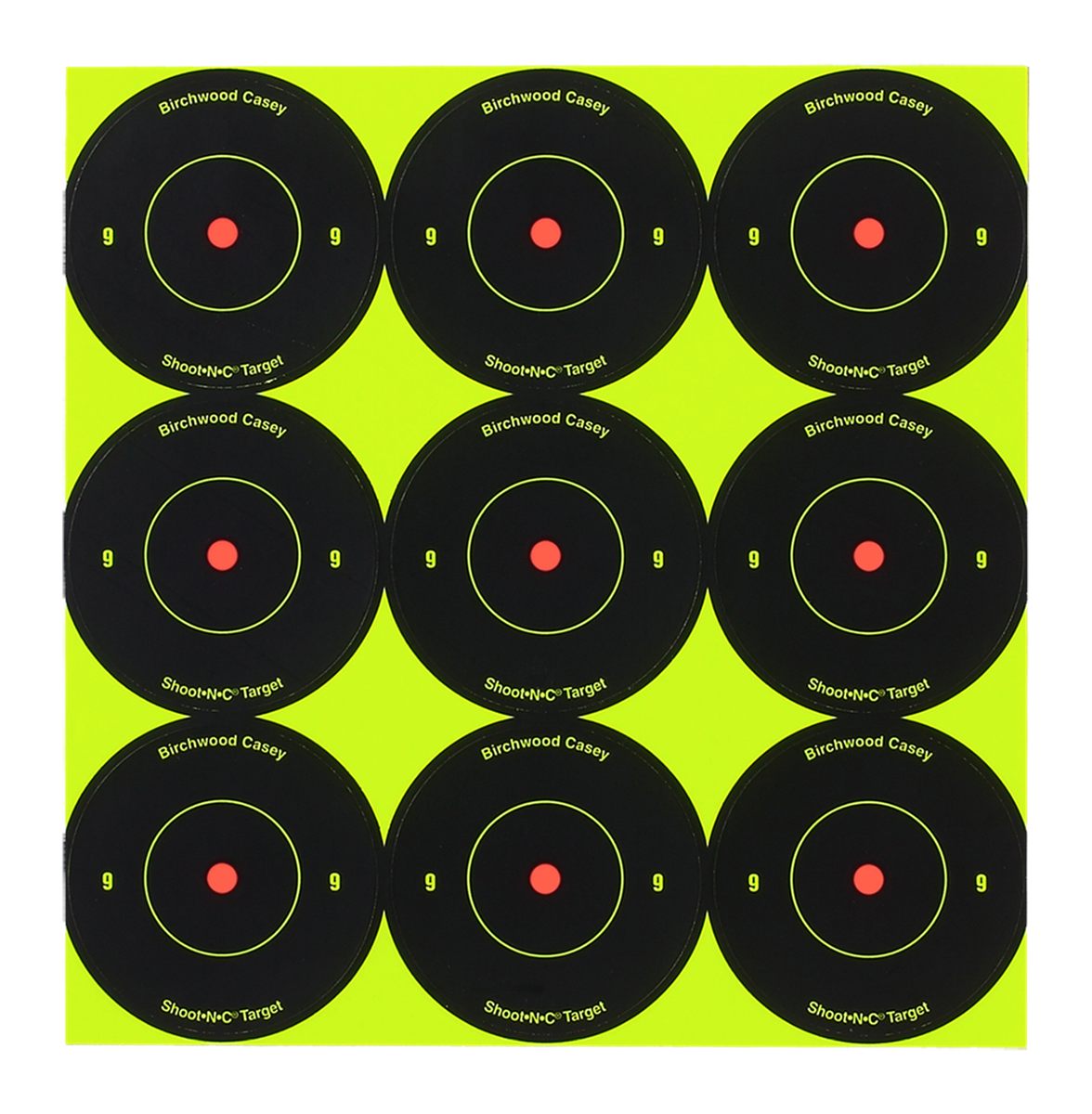 Birchwood Casey Shoot-N-C 2in Bull's-Eye Reactive Targets - Highly Visible