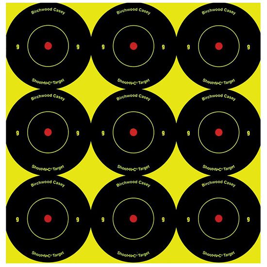 Birchwood Casey Shoot-N-C 2in Bull's-Eye Reactive Targets - Highly Visible view 2