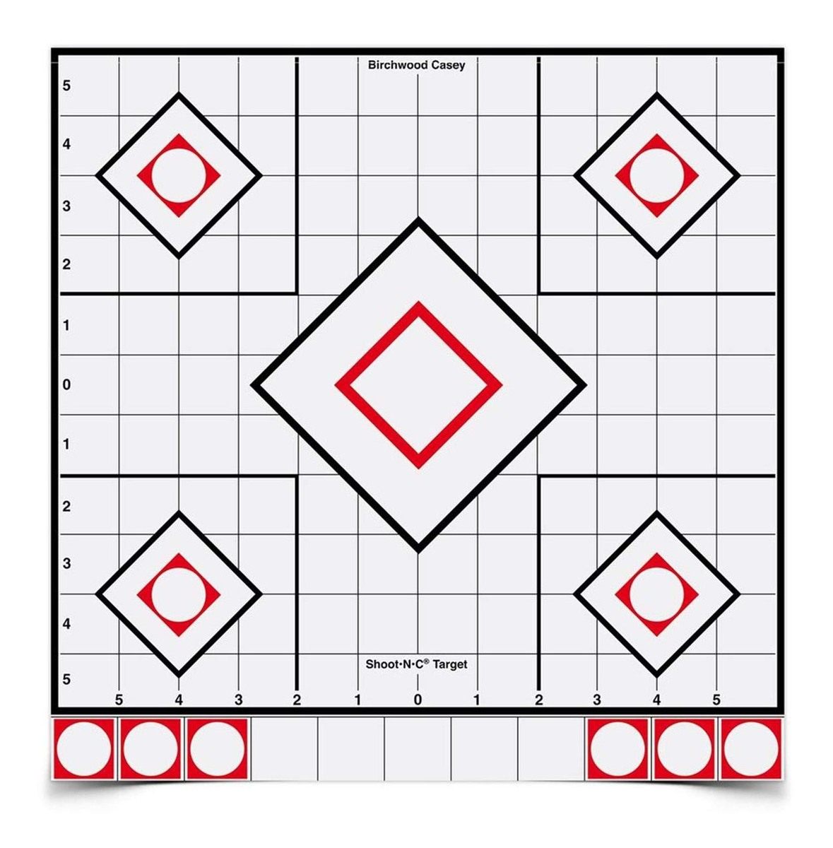 Birchwood Casey Shoot-N-C 12in White Black Sight-In Reactive Target - Highl