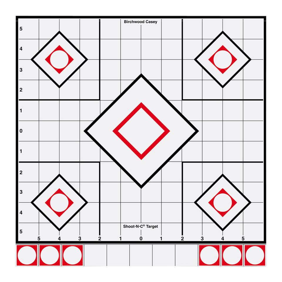 Birchwood Casey Shoot-N-C 12in White Black Sight-In Reactive Target - Highl view 2