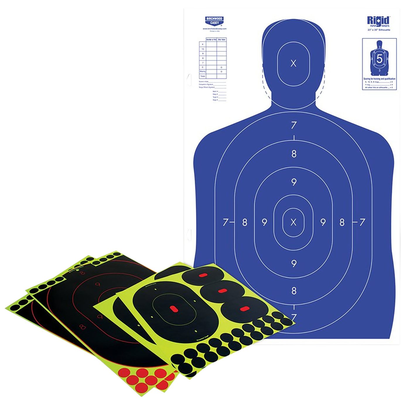 Birchwood Casey 34602 Shoot-N-C Reactive Target Self-Adhesive Paper Multi-C