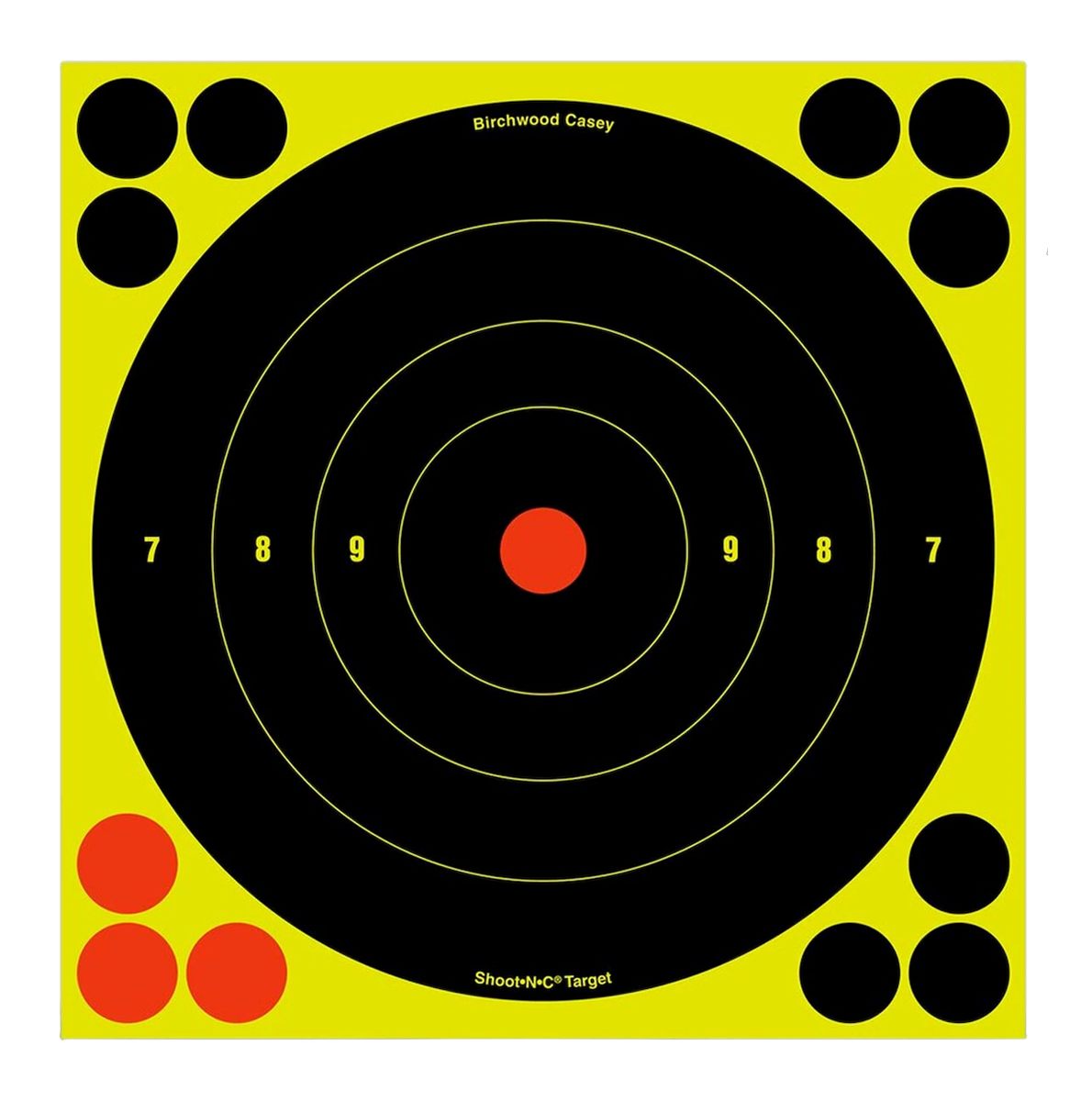 Birchwood Casey Shoot-N-C Bull's Eye Target (8-Inch) Pack of 6 with 72 Past