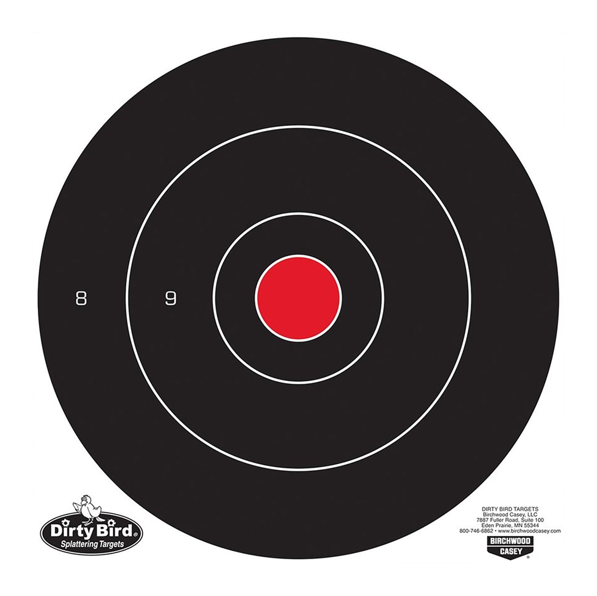 Birchwood Casey Dirty Bird Target 12-Inch Bull's Eye (12 Pack)