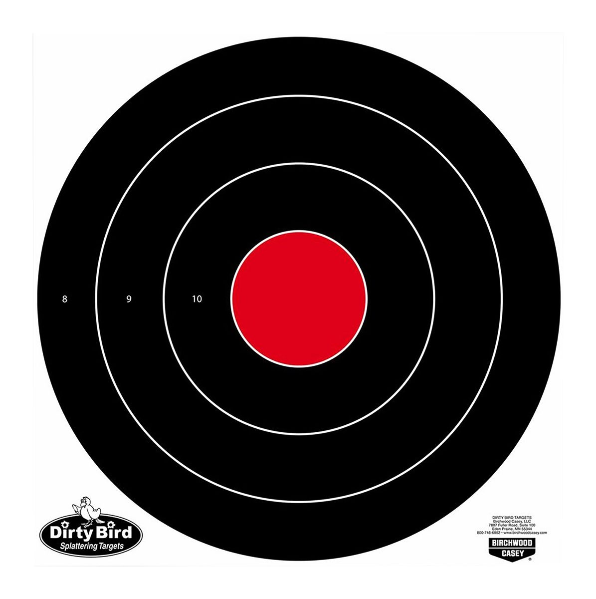 Dirty Bird 17.25in Bull's-Eye Target - 100 Sheet Pack