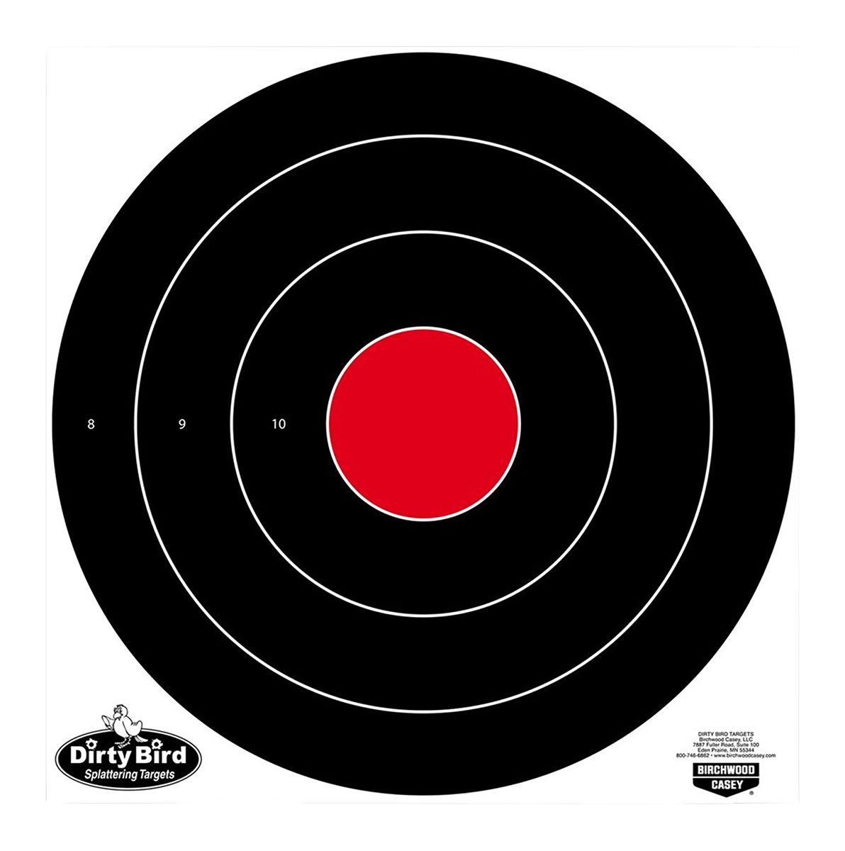 Birchwood Casey Non-Adhesive Dirty Bird Bull's-Eye Large Targets Practice S